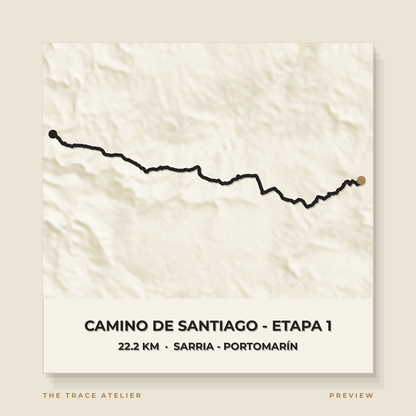 Camino de Santiago · Camino Francés · Mapa 3D - The Trace Atelier
