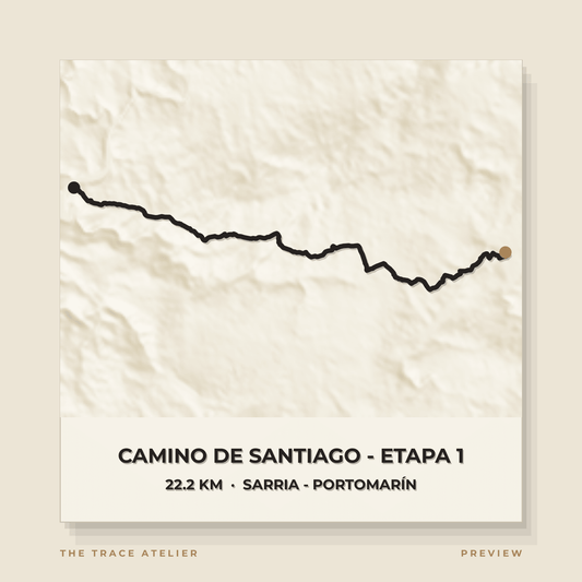 Camino de Santiago · Camino Francés · Mapa 3D - The Trace Atelier