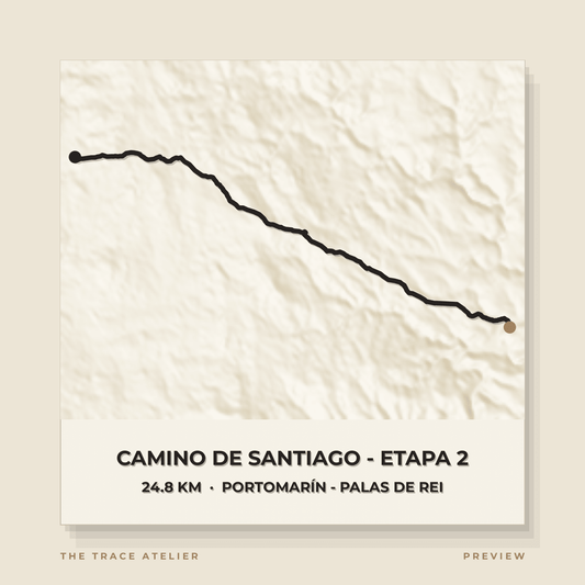 Camino de Santiago · Camino Francés · Mapa 3D - The Trace Atelier