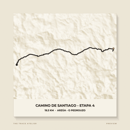 Camino de Santiago · Camino Francés · Mapa 3D - The Trace Atelier