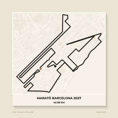 Maratón de Barcelona 2027 · Mapa 3D - The Trace Atelier