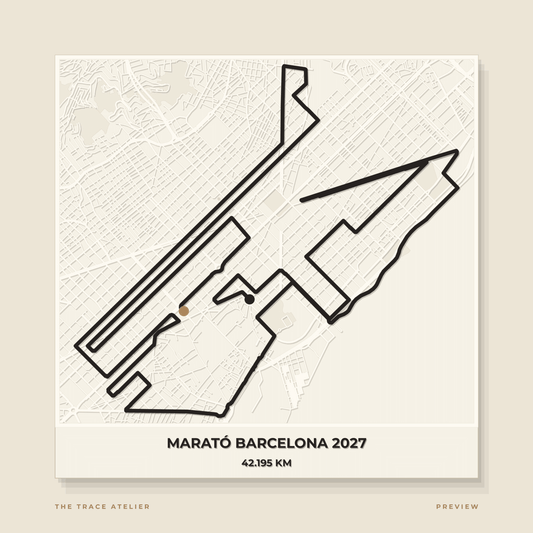 Maratón de Barcelona 2027 · Mapa 3D - The Trace Atelier