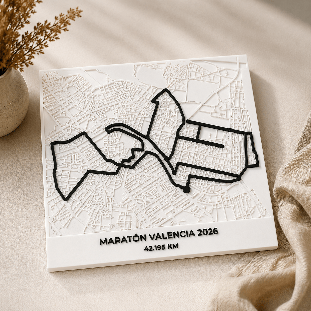 Maratón de Valencia 2026 · Mapa 3D - The Trace Atelier