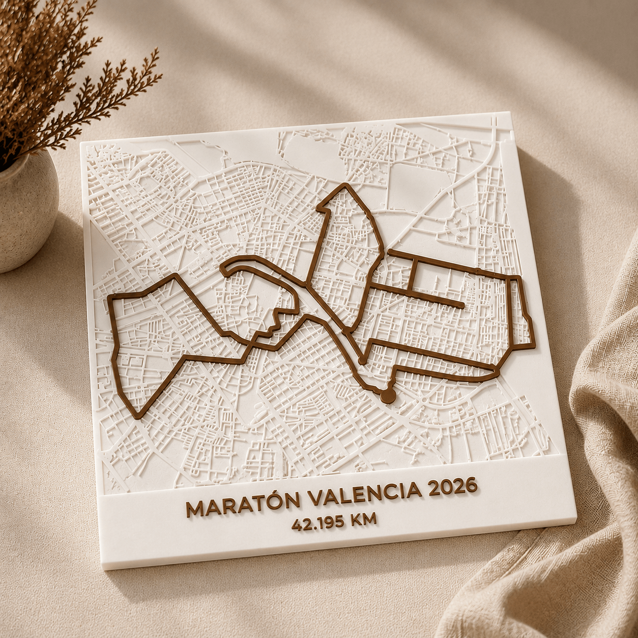 Maratón de Valencia 2026 · Mapa 3D - The Trace Atelier