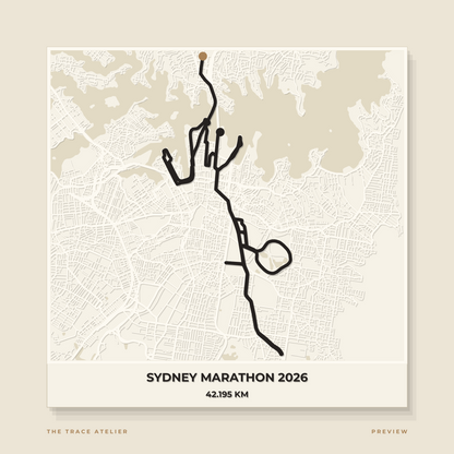 Sydney Marathon 2026 · Mapa 3D